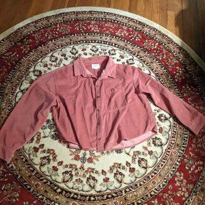 Pink Corduroy Cropped Shirt